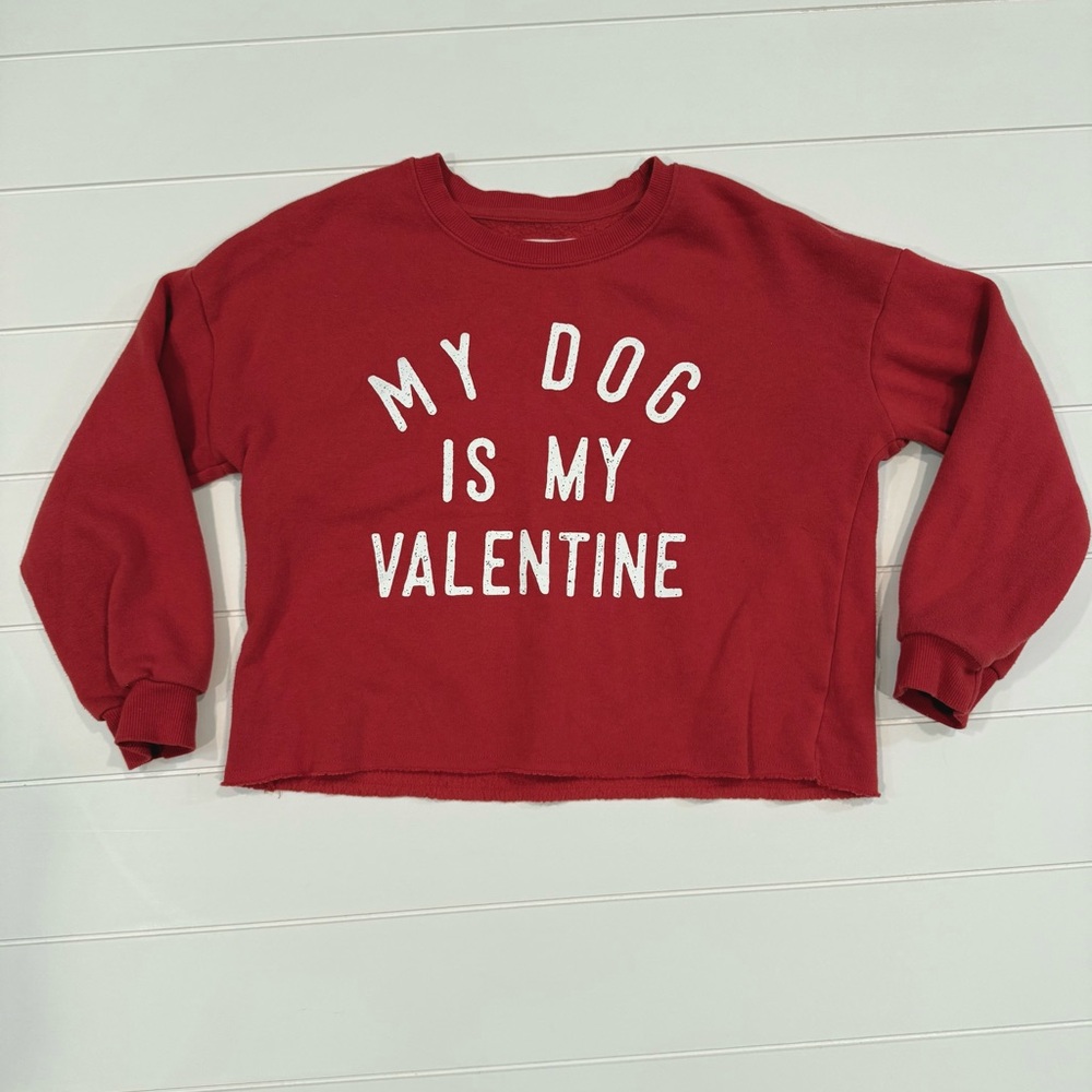 Red Crop Sweatshirt. Girls XL 14/16     A005